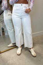 Bayeas High Rise Wide Leg Pant White