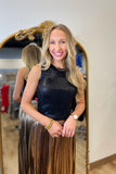 Elan Harper Glitter Tank Black