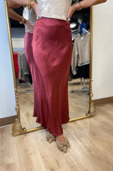 Santa's Favorite Satin Skirt Wine