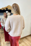 Hint of Sparkles Cardigan Sweater Tan