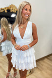 White Cascade Dress