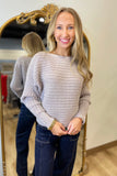 RD Style Dolema Crew Neck Sweater Silver Taupe