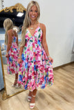 Cute as a Button Floral Dress Pink