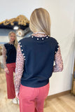 Umgee Pearl Sweater Tank Black