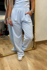 E Squared Striped Pant Blue