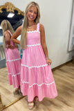 Rylee Ric Rac Dress Pink