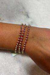 E Newton Hope Grateful Bracelet Fuchsia
