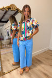 August Awaits Floral Blouse