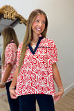 Power Hour Blouse Red