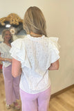 All Day Eyelet Top White