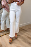 JBD Patch Pocket Wide Leg Jean Off White