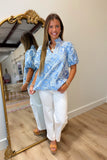 All Pulled Together Blouse Blue