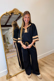 Roxie Contrast Pant Set Black