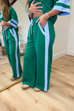 Roxie Contrast Pant Set Green