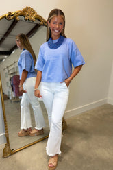 Effortless Edge Sweater Blue