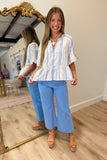 Simple Moments Stripe Blouse Blue
