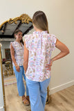 Dylan Romy Ruffle Accent Blouse