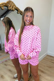 Dots in Motion Short Set Pink