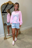Frilly Striped Shorts Blue
