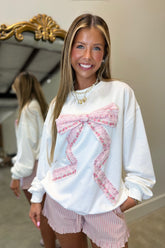 Bows Make Everything Better Sweatshirt Cream