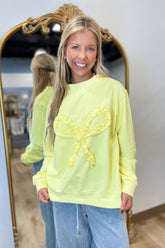 Lemon Ruffle Bow Sweatshirt