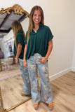 Dear John Micah Wide Leg Jean Sea Glass
