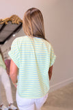 Coastal Stripe Top Lagoon Tide