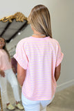 Coastal Stripe Top Sunset Shore