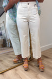 APNY Cropped Wide Leg Pant Natural