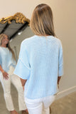Washed Ashore Crewneck Sweater Blue