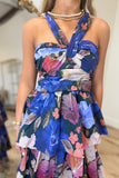 Fall Garden Party Halter Dress