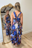 Fall Garden Party Halter Dress
