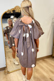 Lots of Dots Dress Brown