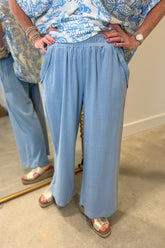 Umgee Pull On Pant Steel Blue