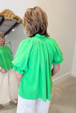 Umgee Everyday Ready Blouse Green Flash