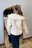 Texture Sherpa Peterpan Collar Jacket Cream