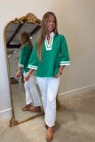 Kelly Green 3/4 Sleeve Blouse