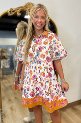 Fall Perfection Dress Ivory Floral RESTOCK