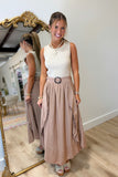 Rustic Weekend Belted Dress Brown