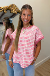 Check on Me Top Pink