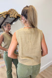 Season Starter Sweater Vest Tan