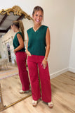 JBD Mini Patch Pocket Pants Deep Red