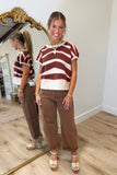Before Dawn Abstract Sweater Brown