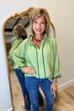 Umgee High Standards Lined Top Sage