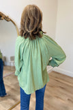 Umgee High Standards Lined Top Sage