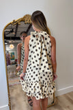 Timeless Romance Polka Dot Ruffled Dress Cream