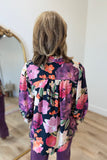 Umgee Wine and Roses Top Black