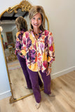 Umgee Wine and Roses Top Ecru