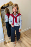 Dear John Galina Blouse Chalkboard Stripe