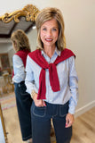 Dear John Galina Blouse Chalkboard Stripe